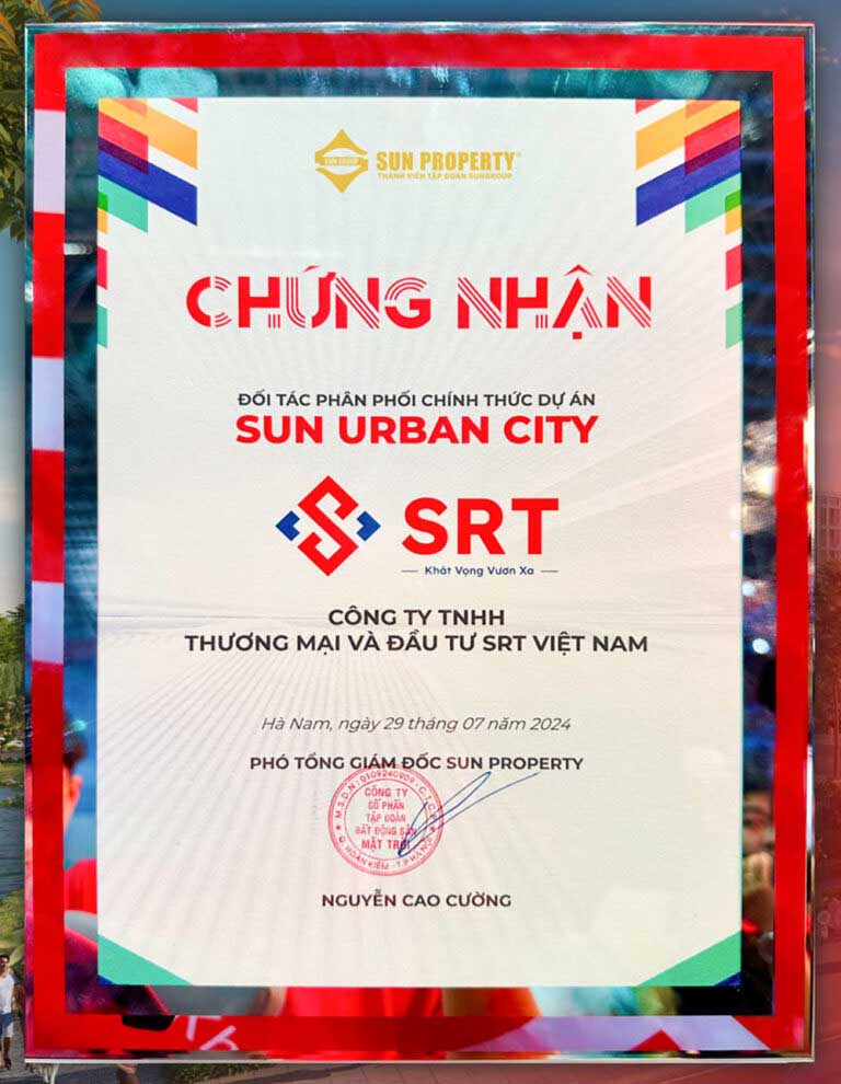 CHỨNG NHẬN ĐƠN VỊ F1 DỰ ÁN
